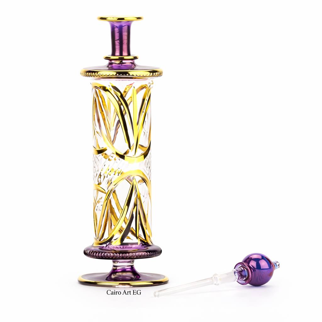 زجاجة عطر فنية محفورة – Cairo Art Glass