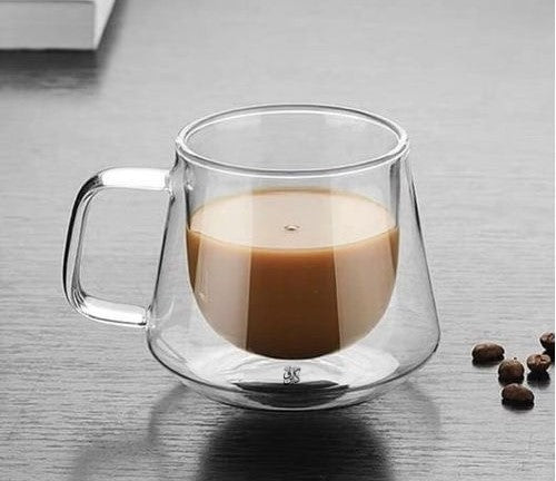 فنجان هرمي دبل جلاس 250 مللي