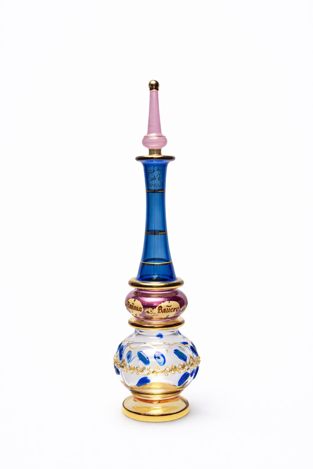 زجاجة عطر بارز هاند ميد – Cairo Art Glass طول 14 ل 17 سم