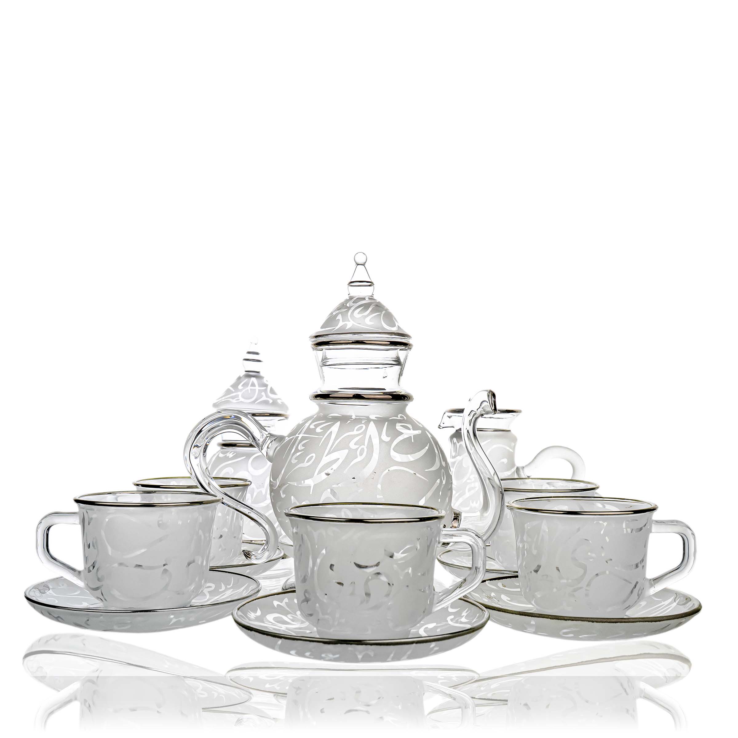 طقم شاي بلاتين حروف بلدي