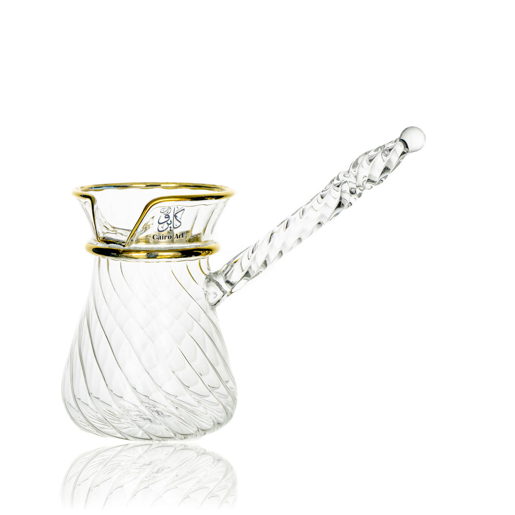 طقم قهوه مضلع دهب اصفر