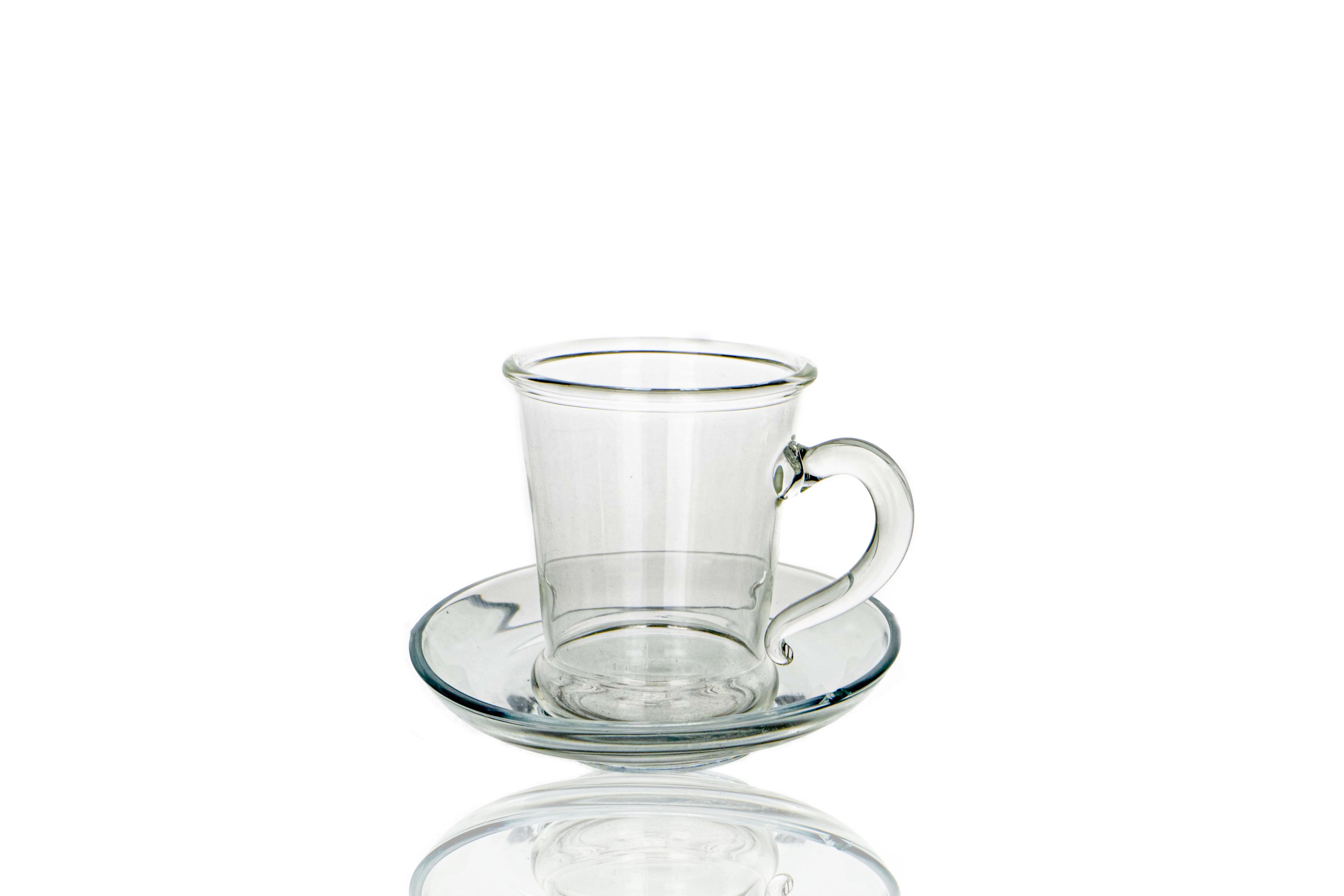 طقم قهوه شفاف بيركس حراري ص