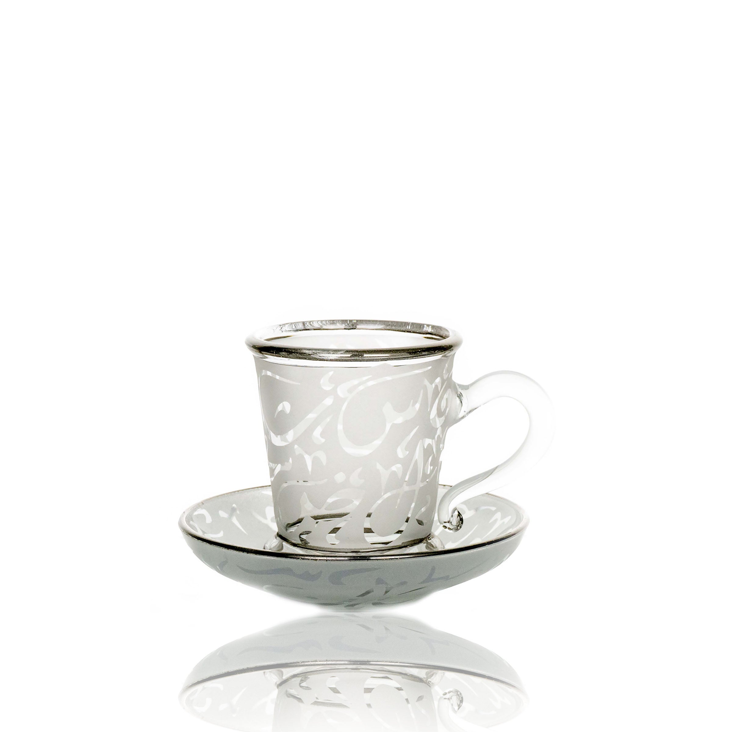 طقم قهوه حروف ابيض بلاتين ص بيركس