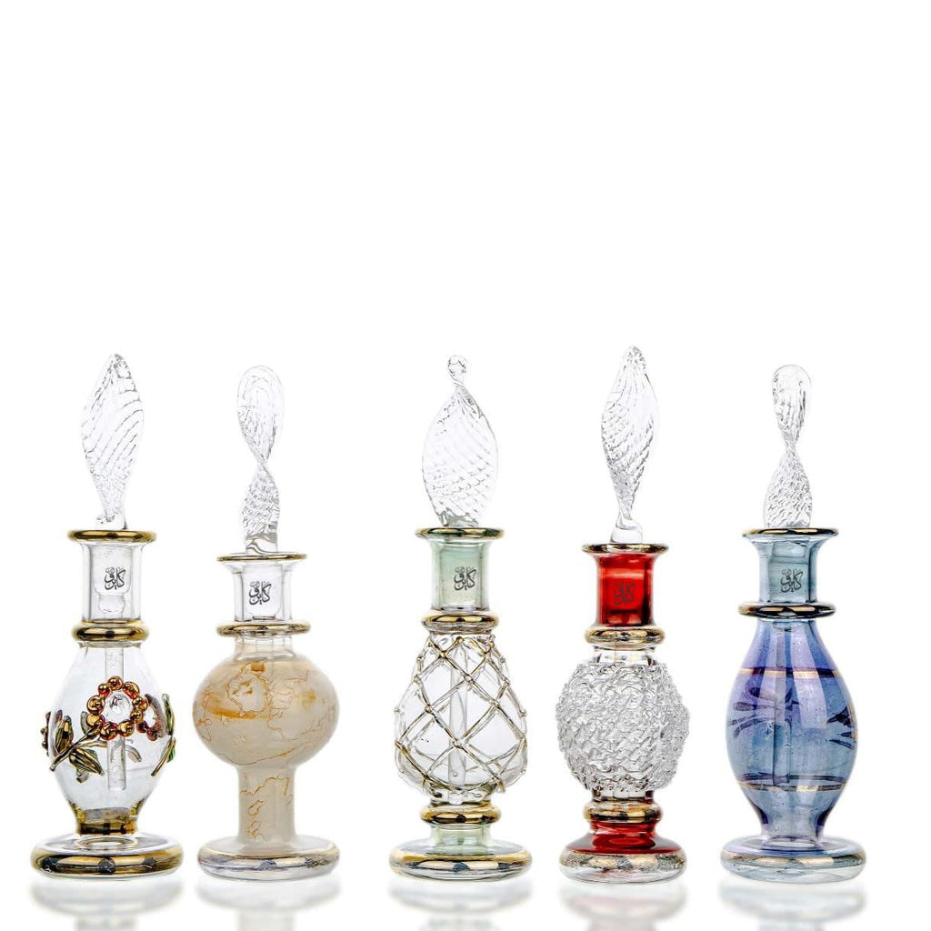 ✨ زجاجة عطر زيرو – سعة 3 لـ 5 جرام | Handmade Cairo Art Glass (5 قطع)