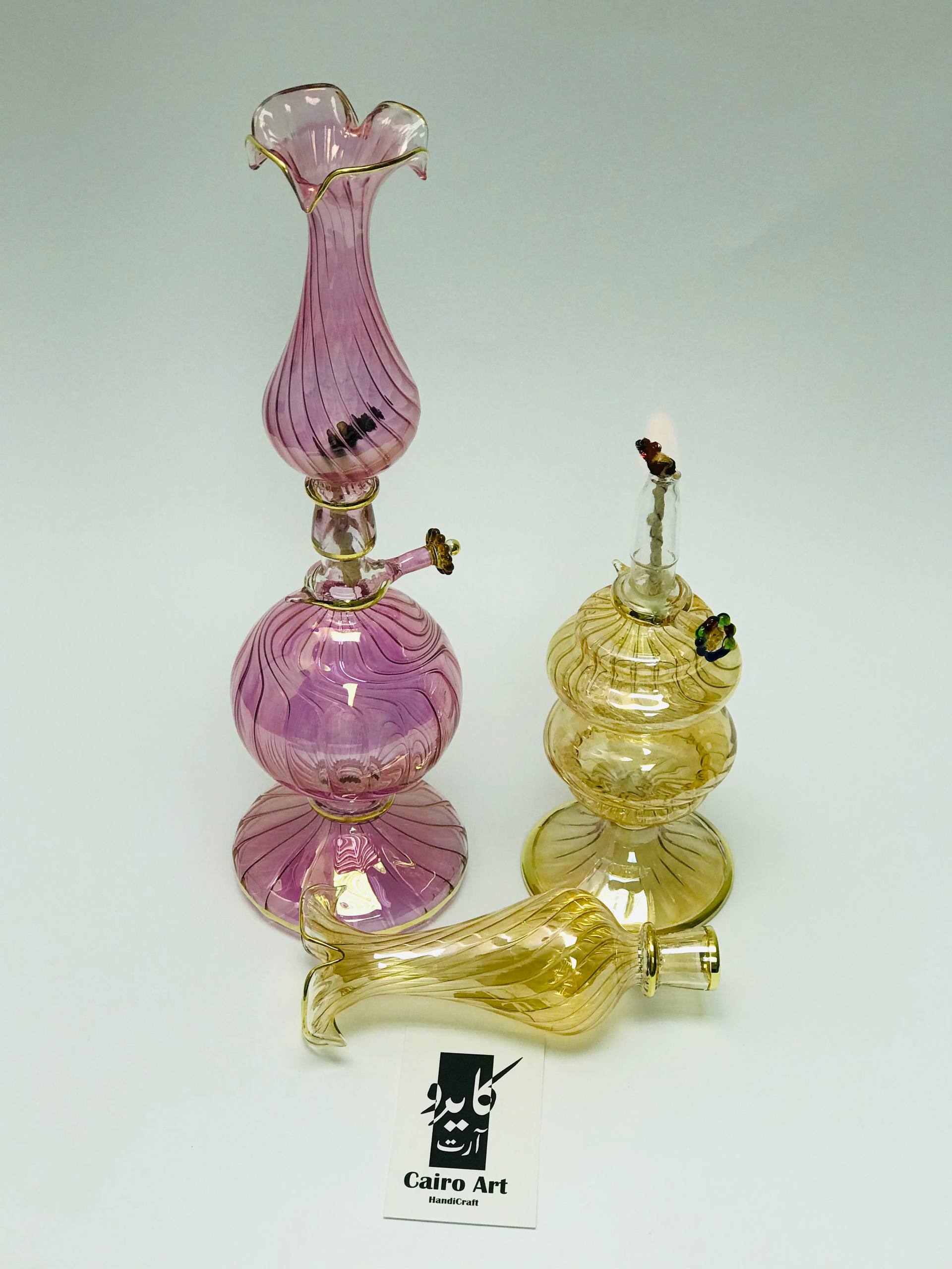 لمبة النوستالجيا الزجاجية لمبة جاز ديكور هاند ميد – Cairo Art Glass