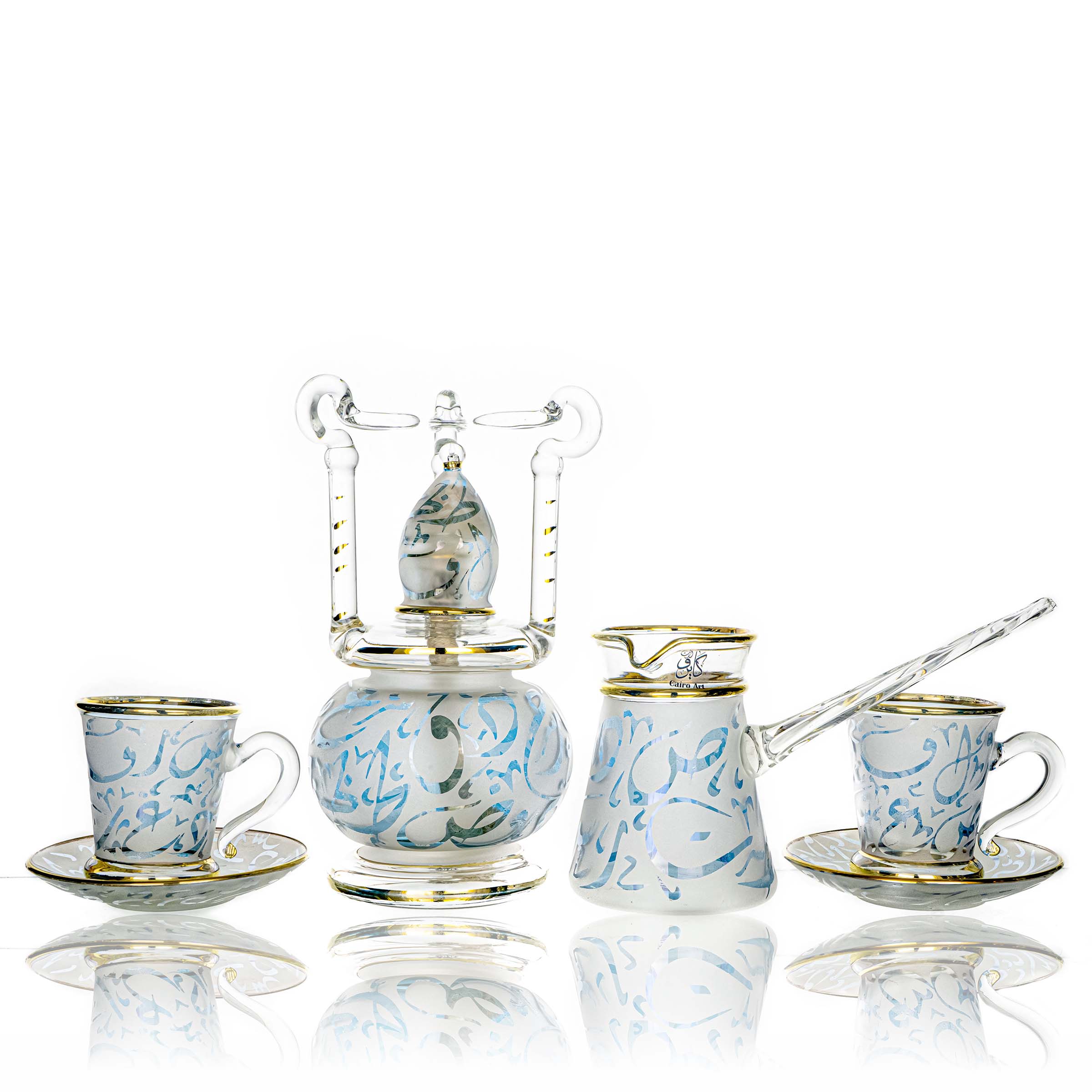 طقم قهوه حروف ازرق ص بيركس