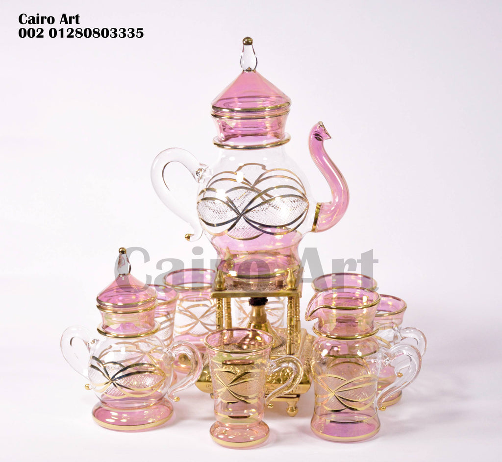 طقم شاى ملكى حفر لميع روز