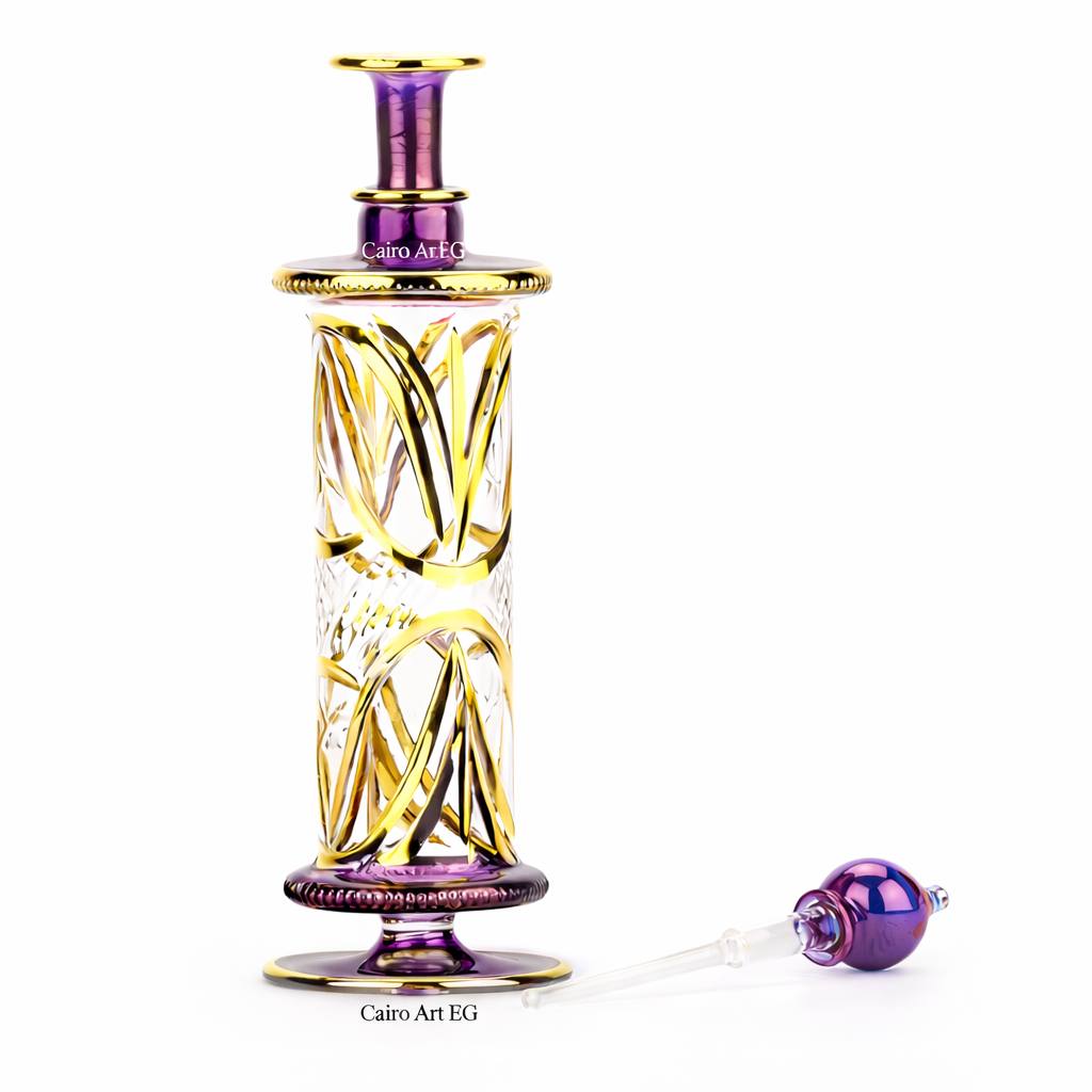 زجاجة عطر فنية محفورة – Cairo Art Glass