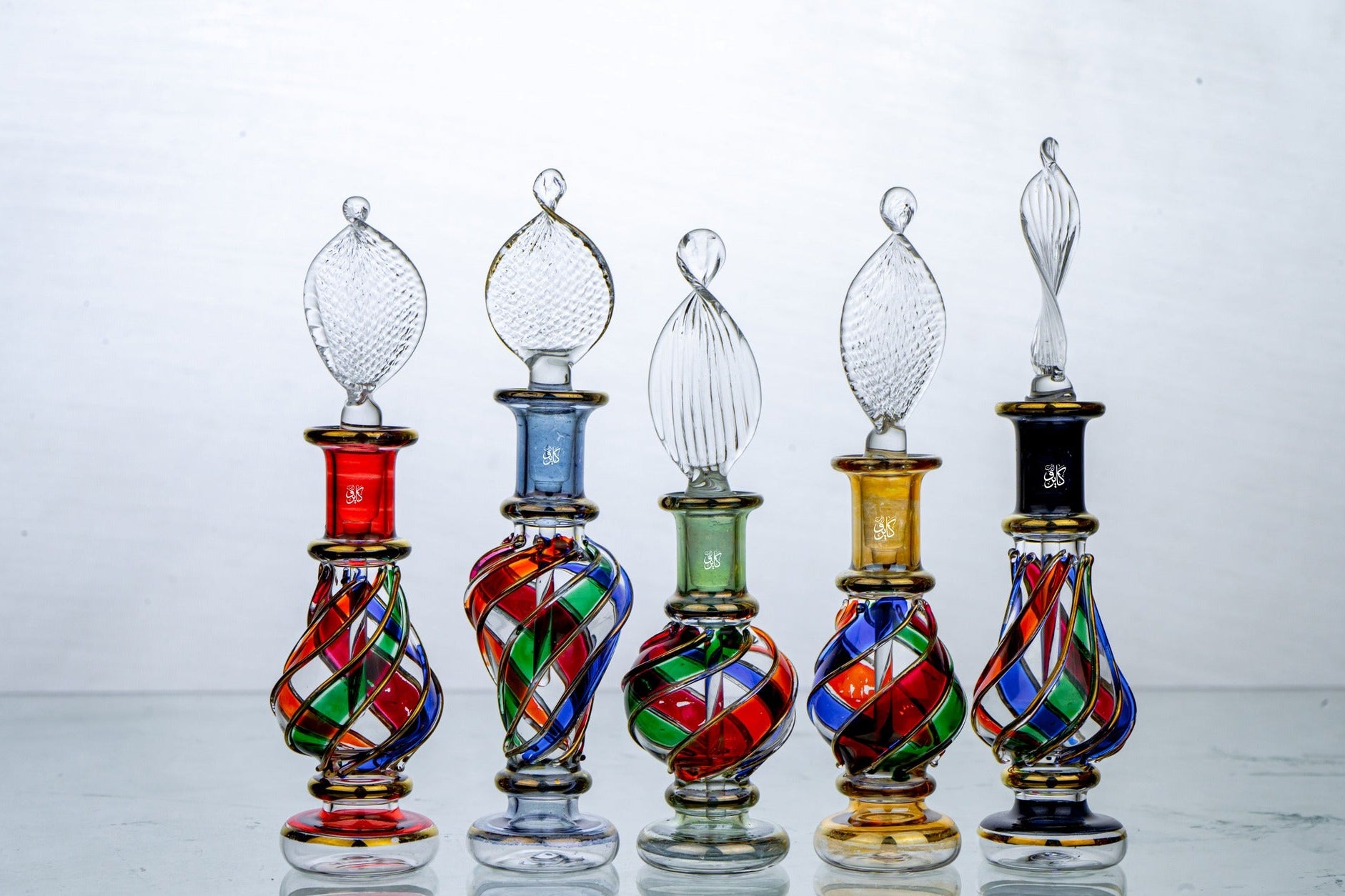 ✨ زجاجة عطر زيرو – سعة 3 لـ 5 جرام | Handmade Cairo Art Glass