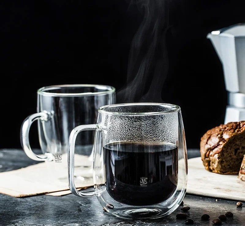 مج دبل جلاس 250 مللي (يد رفيعة) – Cairo Art Glass