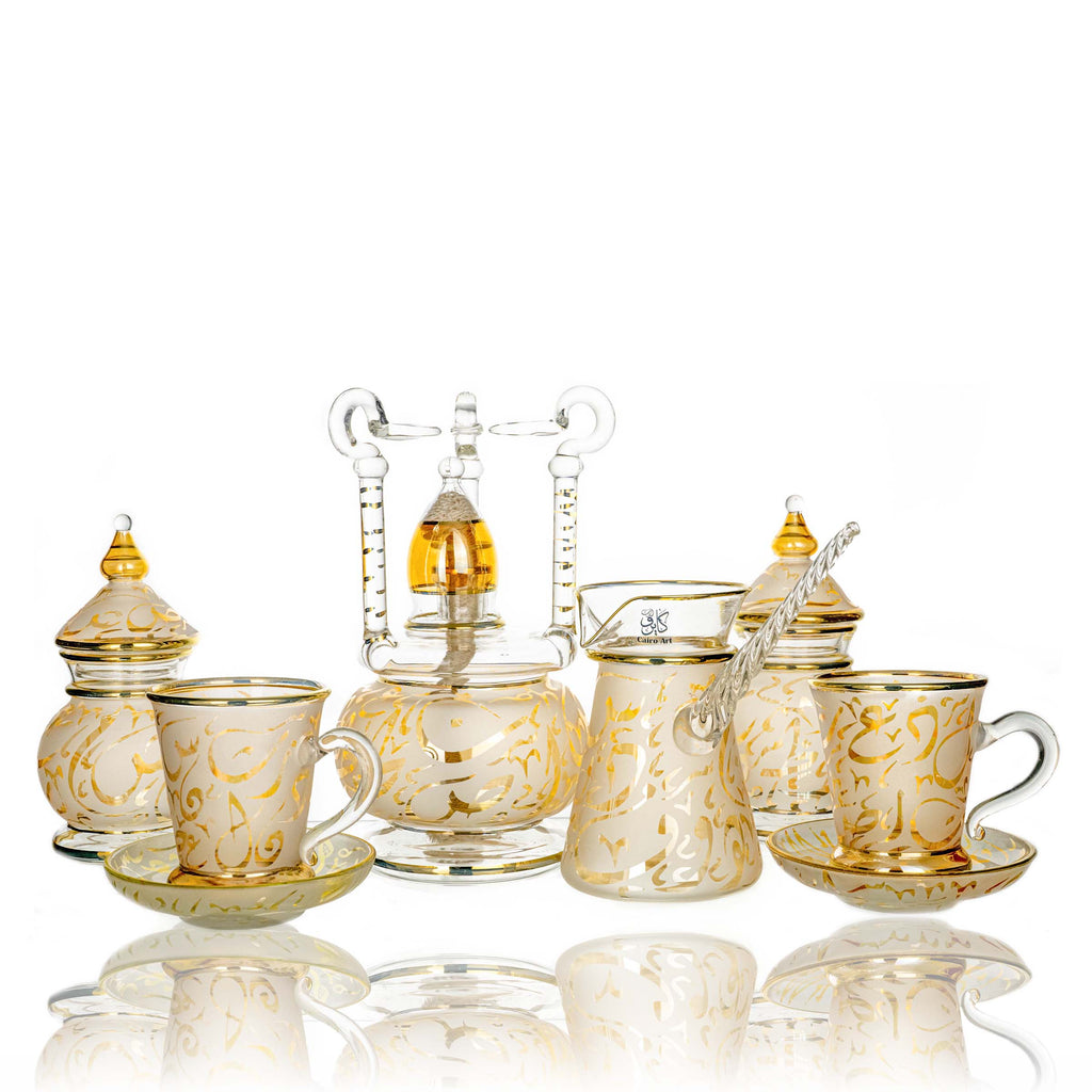 طقم قهوه حروف عسلي بيركس ك