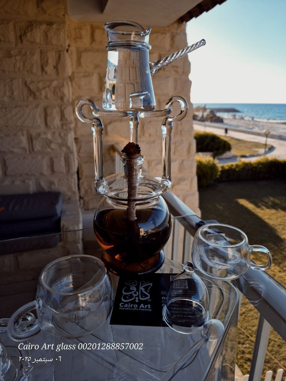 طقم قهوة دبل جلاس بايريكس – handmade