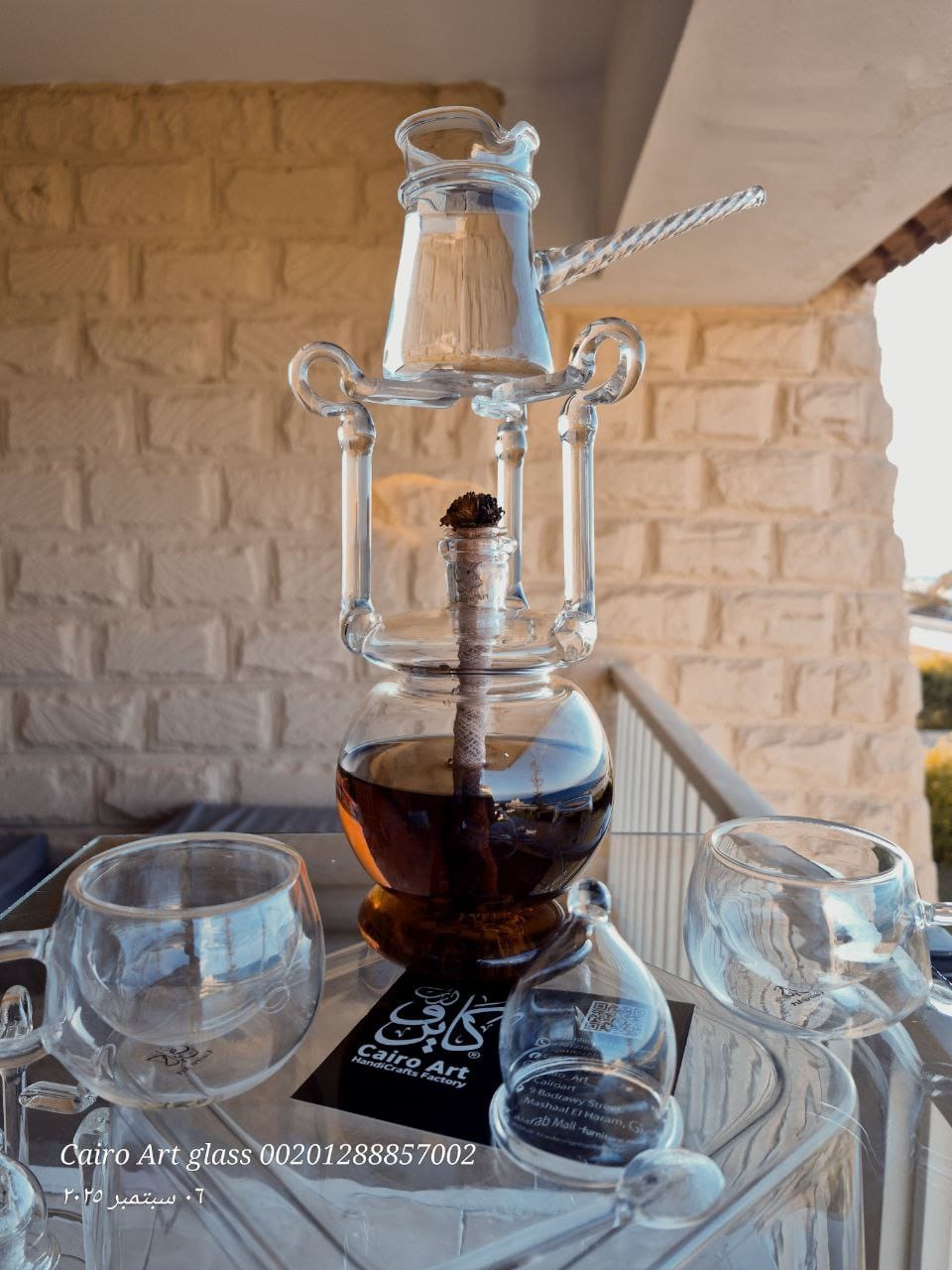 طقم قهوة دبل جلاس بايريكس – handmade