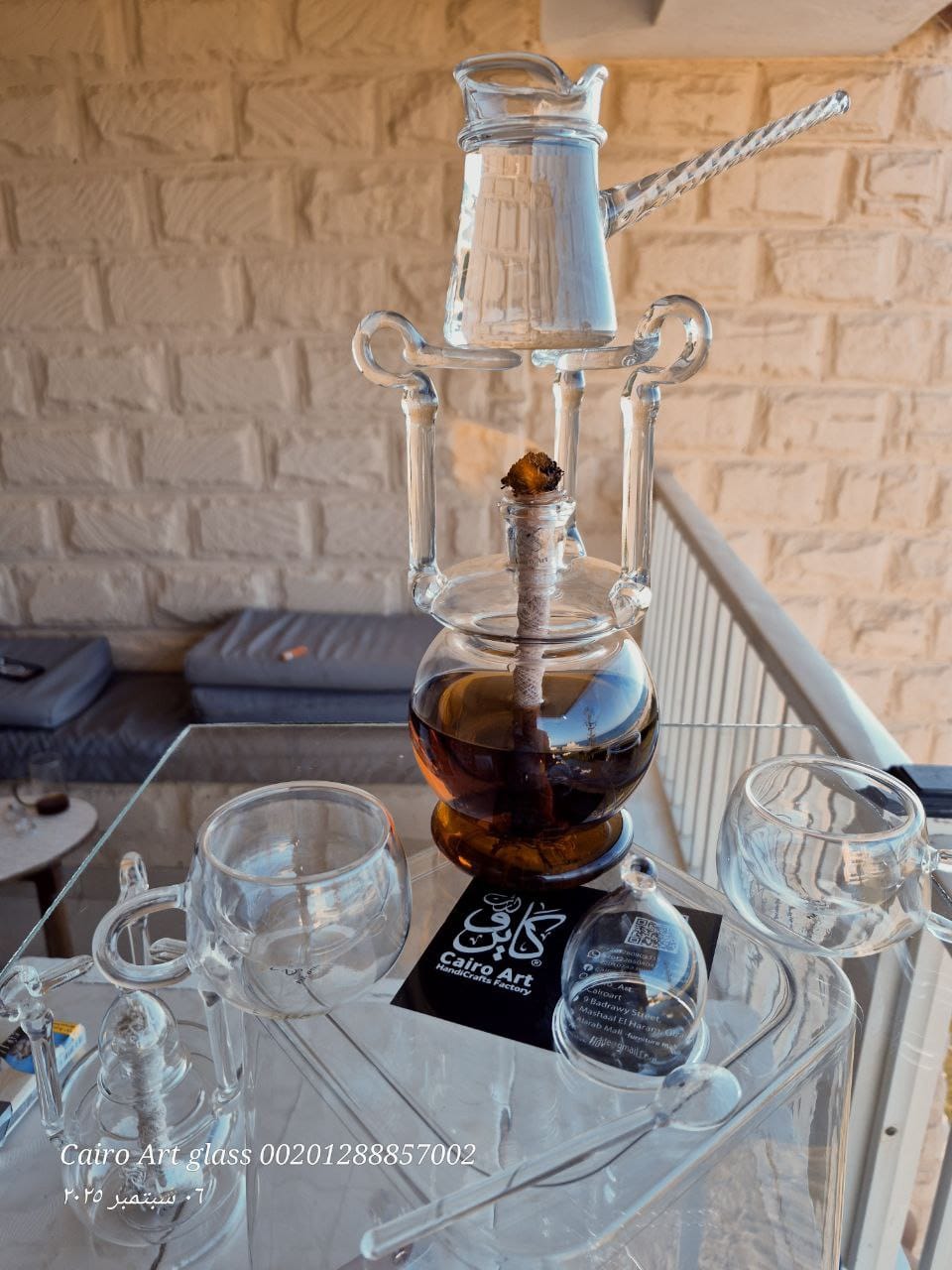 طقم قهوة دبل جلاس بايريكس – handmade