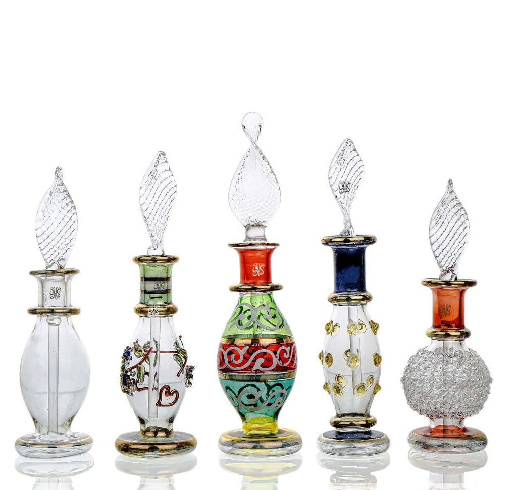 ✨ زجاجة عطر زيرو – سعة 3 لـ 5 جرام | Handmade Cairo Art Glass (5قطع)