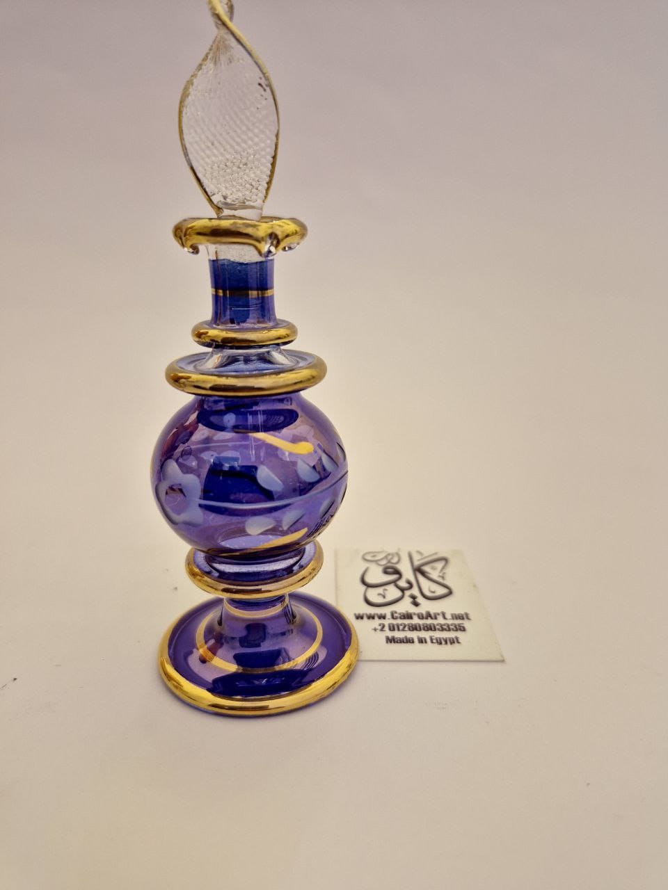 ✨ زجاجة عطر زيرو – سعة15 لـ 20 جرام | Handmade Cairo Art Glass