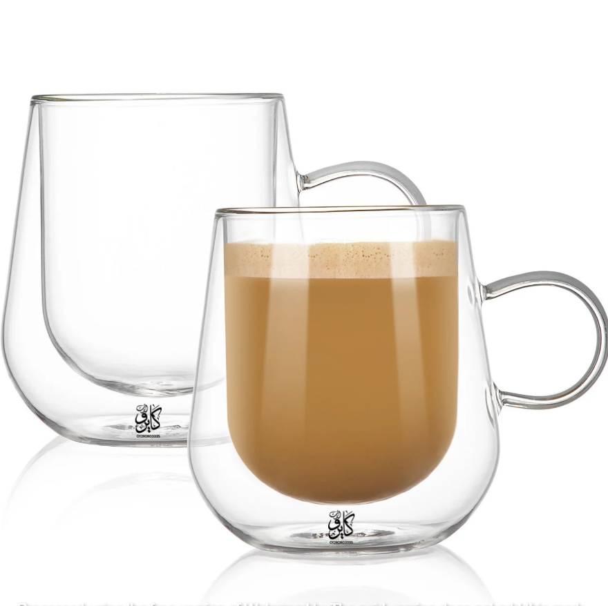 فنجان  السعاده دبل جلاس 150 مللي لوكس