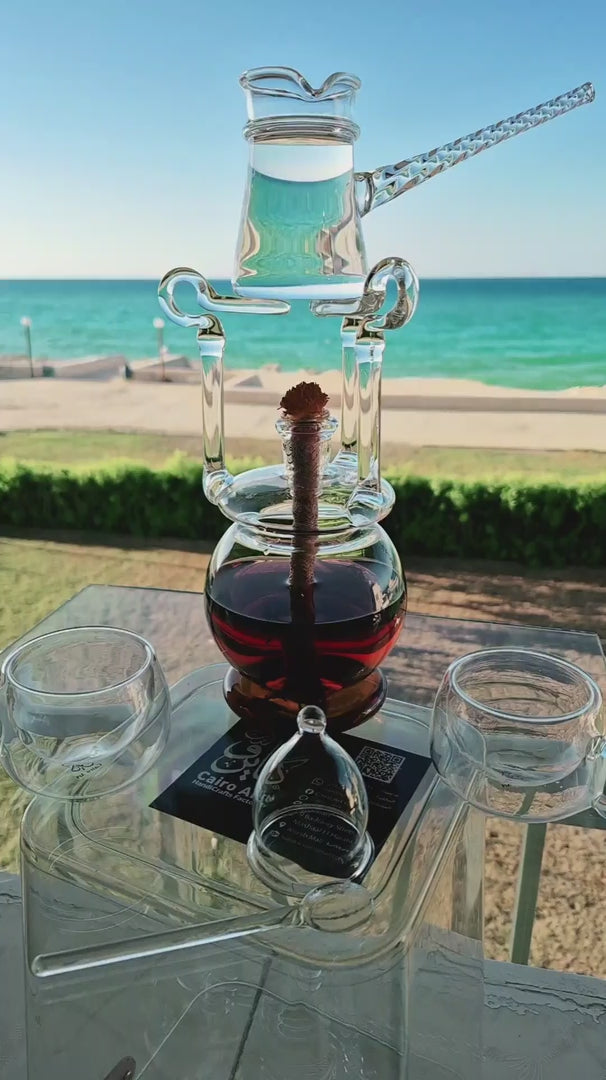 طقم قهوة دبل جلاس بايريكس – handmade