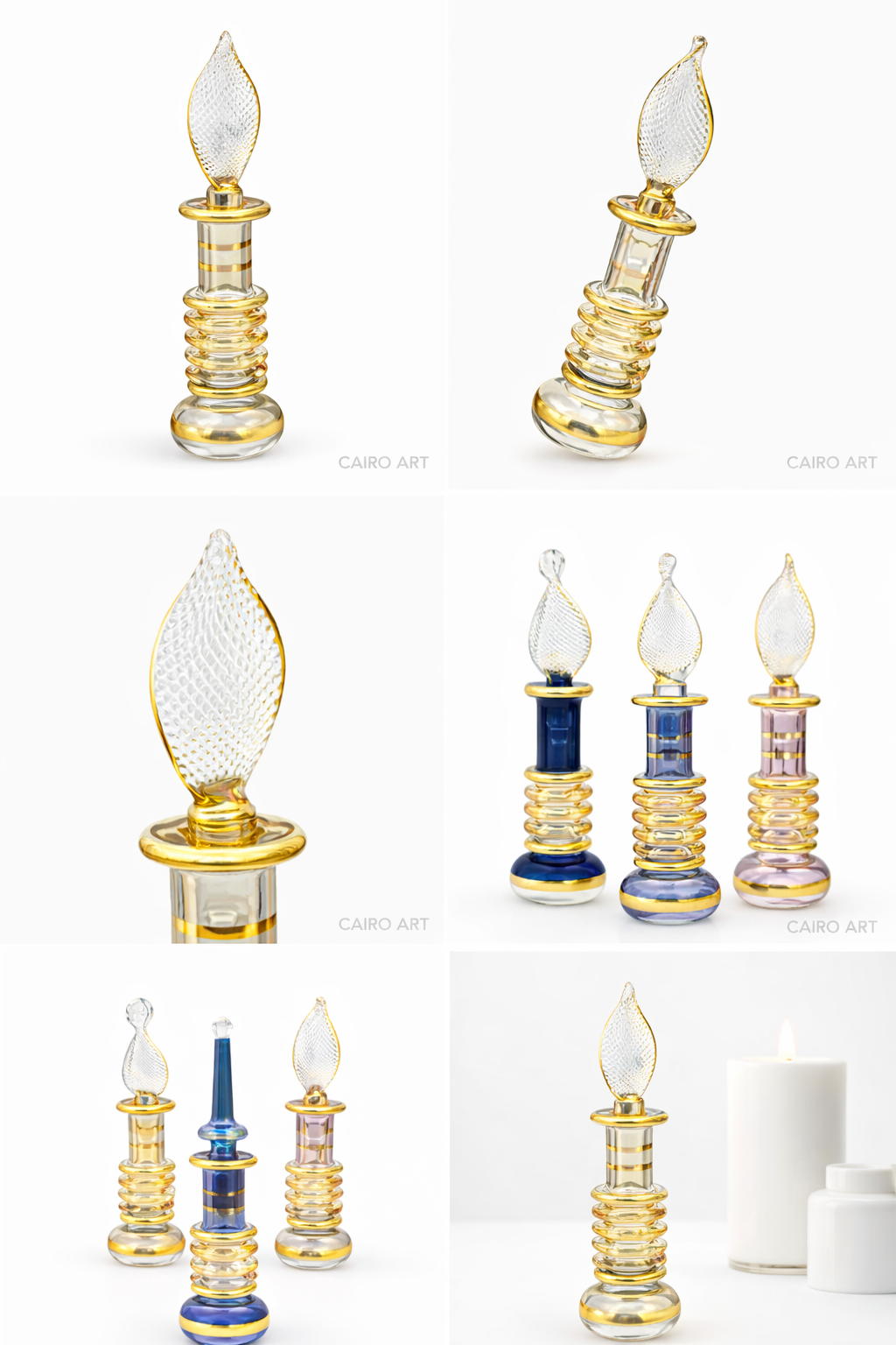 زجاجة عطر زبلوتة لوكس - تفاصيل وزوايا وألوان - Cairo Art Glass