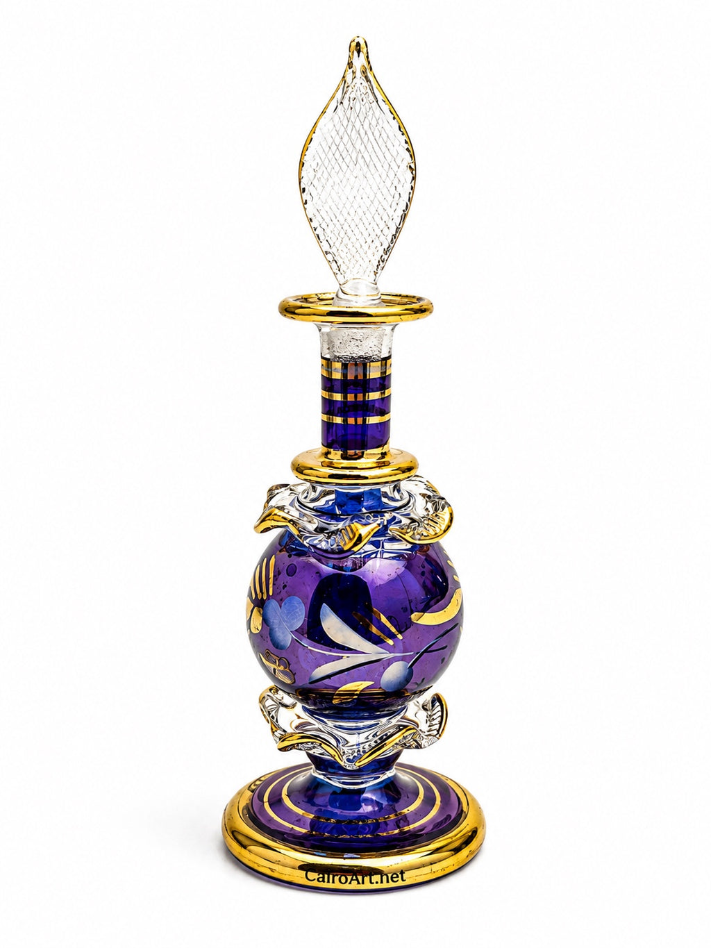 زجاجة عطر حفر خشن 12 جرام سوبر لوكس - Cairo Art Glass