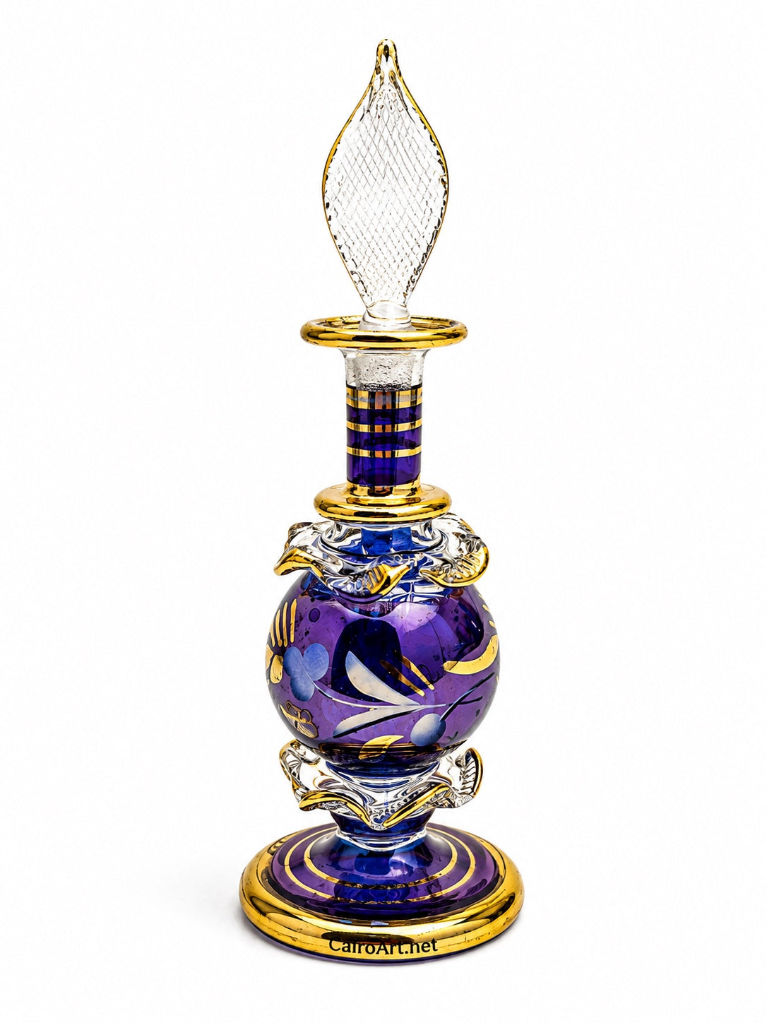 زجاجة عطر حفر خشن 12 جرام سوبر لوكس - Cairo Art Glass