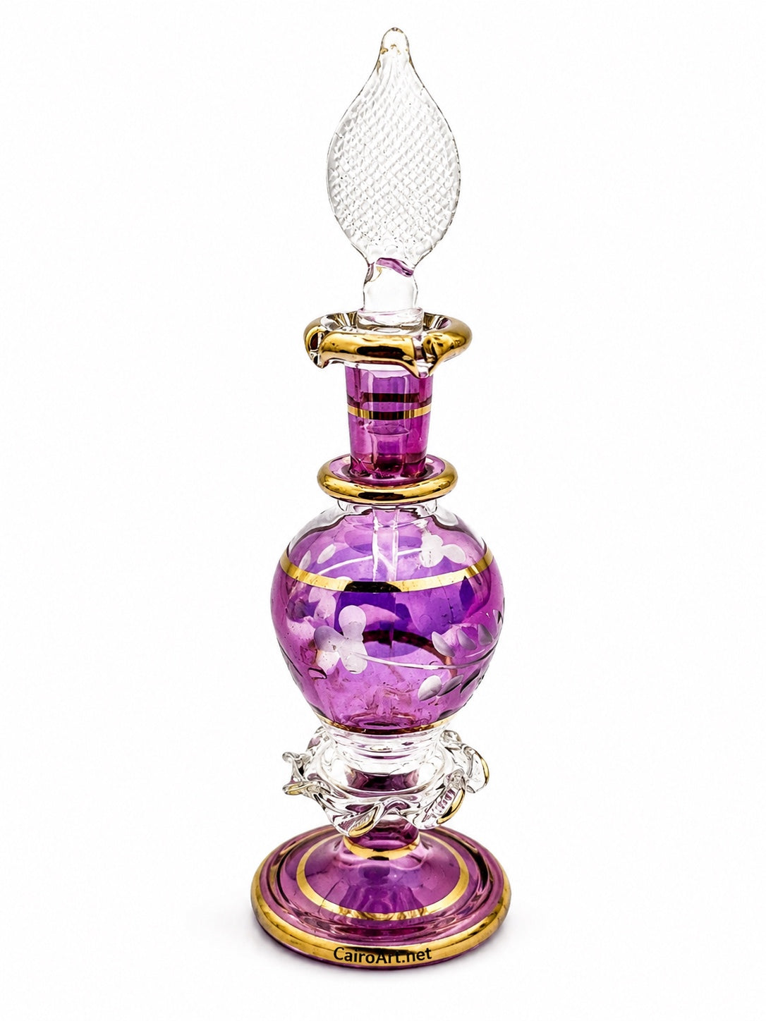 زجاجة عطر حفر خشن 12 جرام سوبر لوكس - Cairo Art Glass