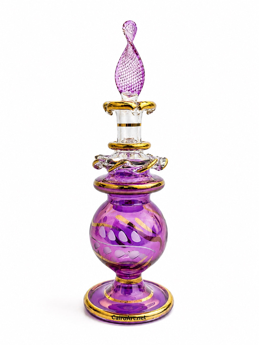زجاجة عطر حفر خشن 12 جرام سوبر لوكس - Cairo Art Glass